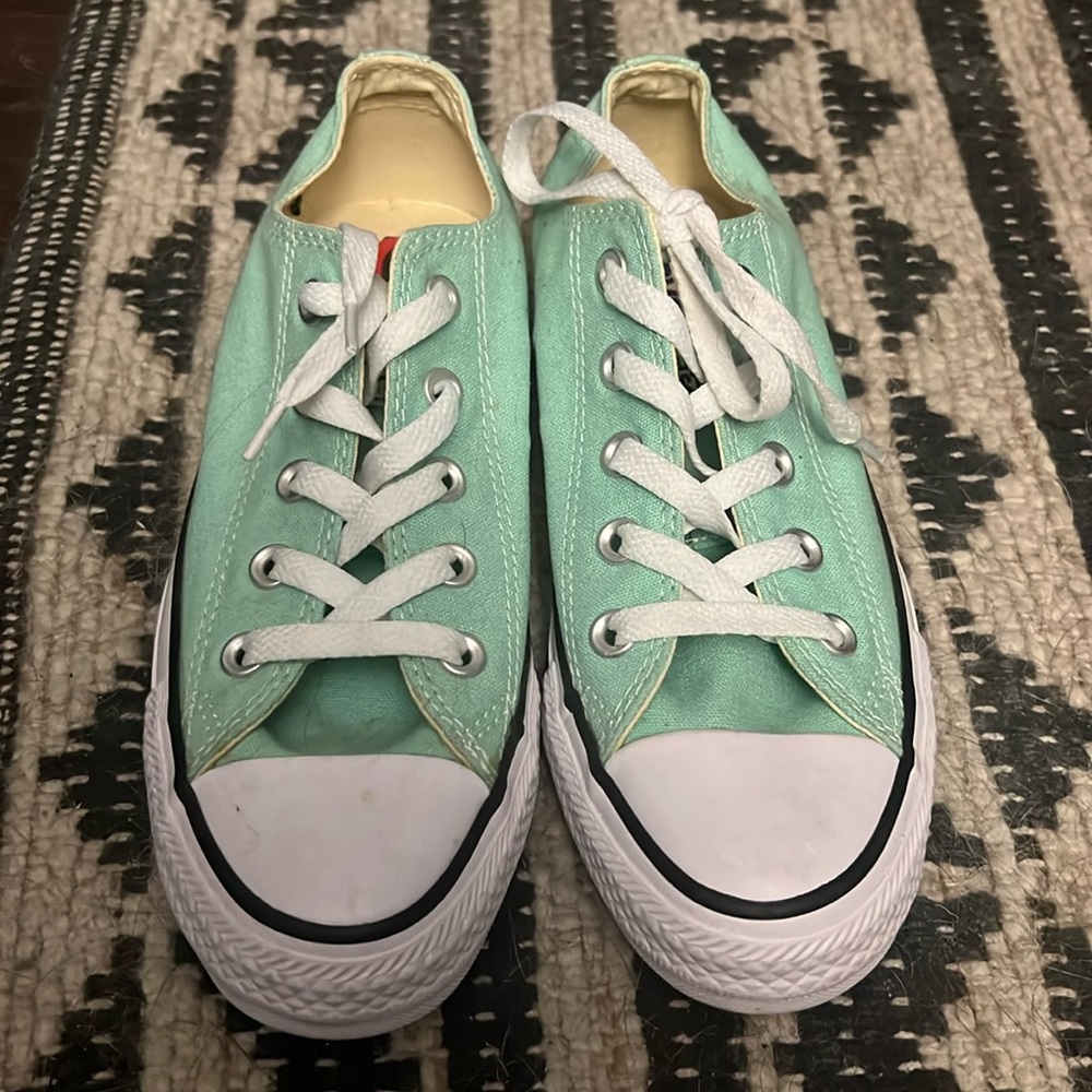 Tiffany Blue Converse All Star Low Top Sneakers